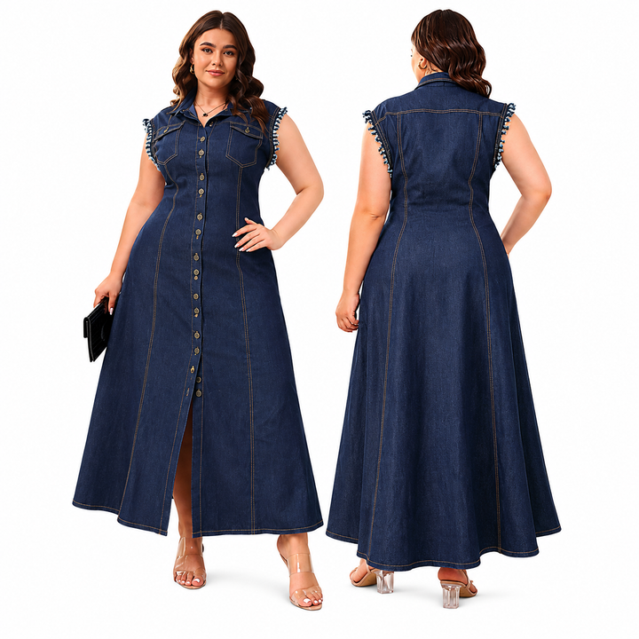 Liora | Plus Size Denim Dress