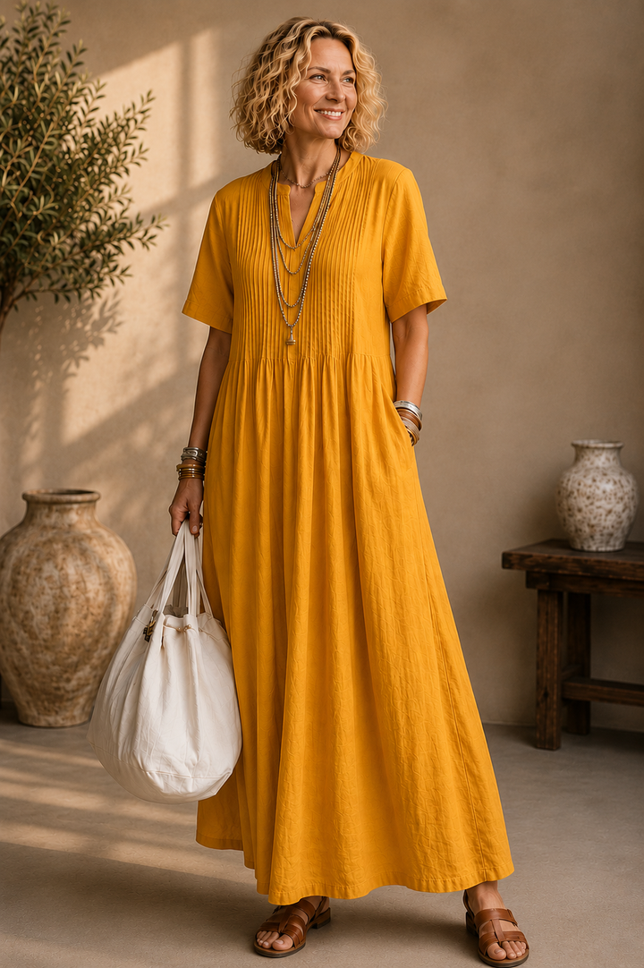 Nathalia™ | Elegant Pleated Dress