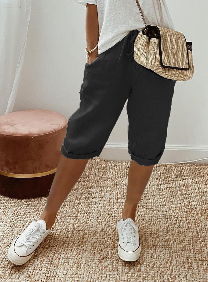 Sophie™ Comfort cotton-linen Capri Pants