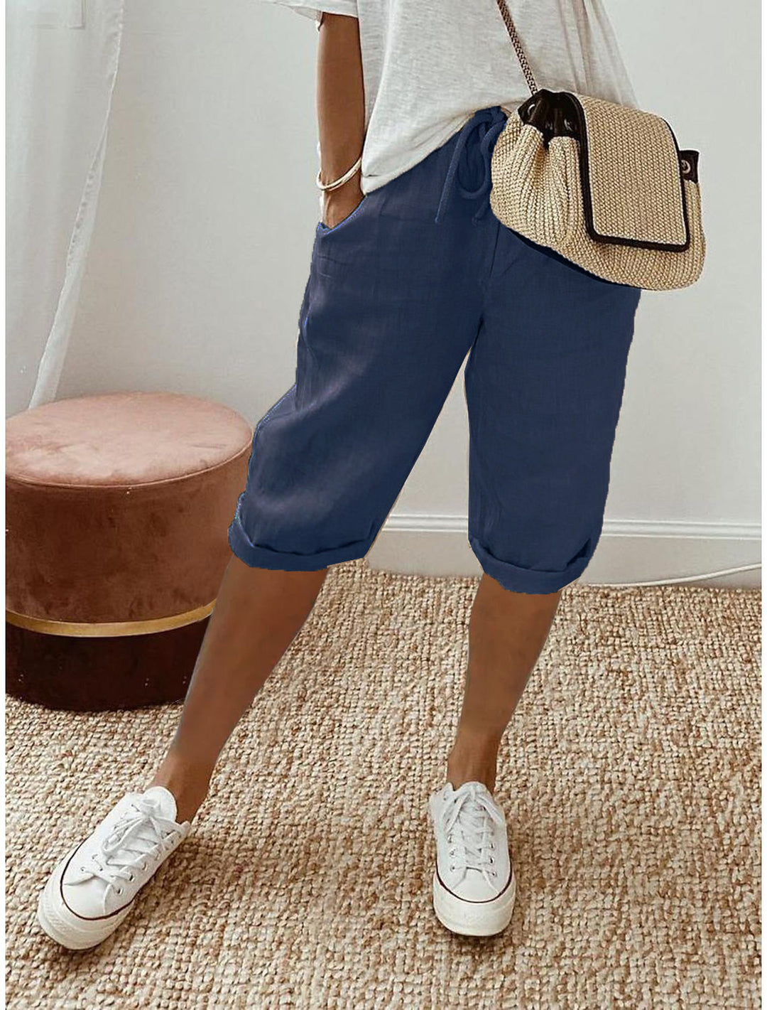 Sophie™ Comfort cotton-linen Capri Pants