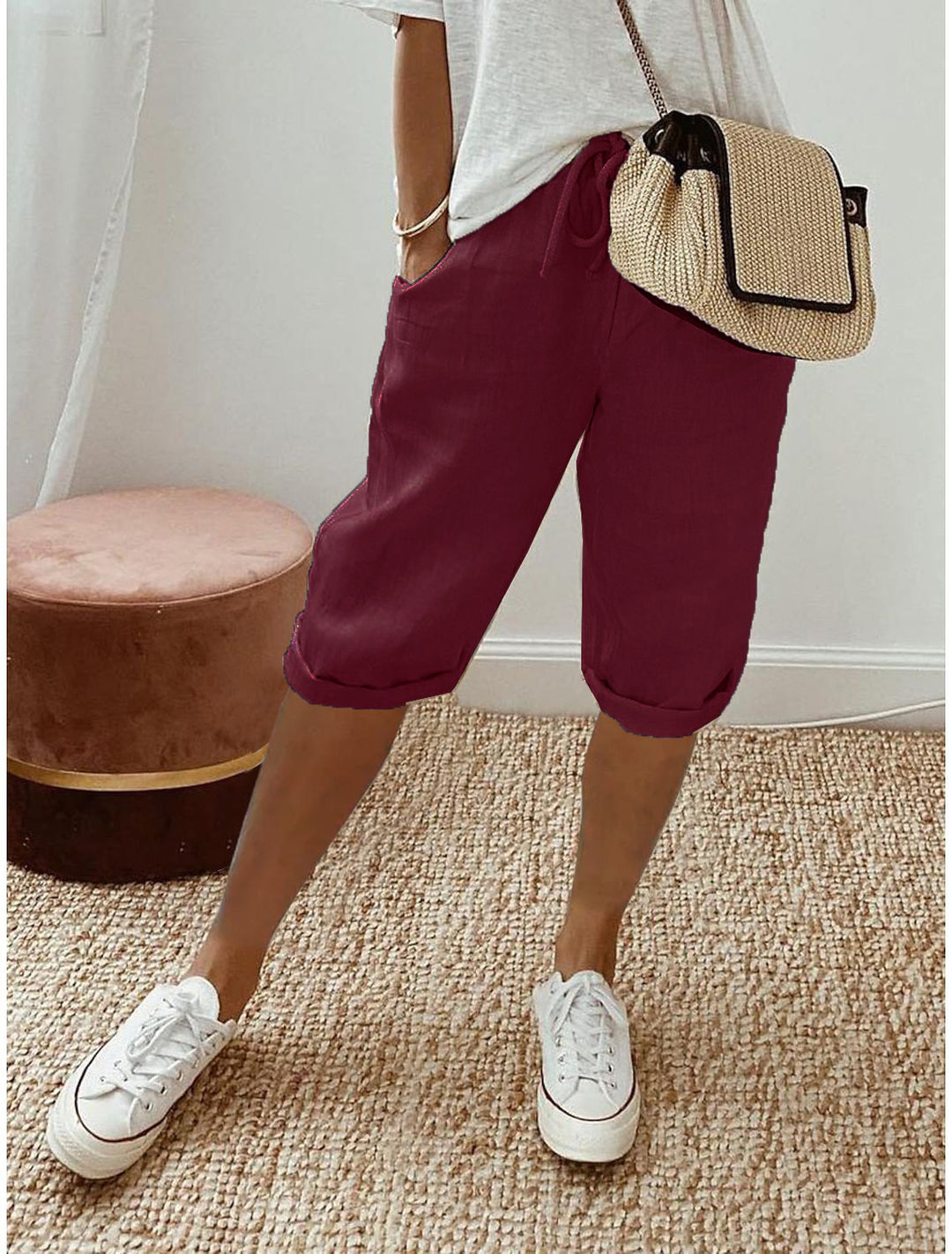 Sophie™ Comfort cotton-linen Capri Pants