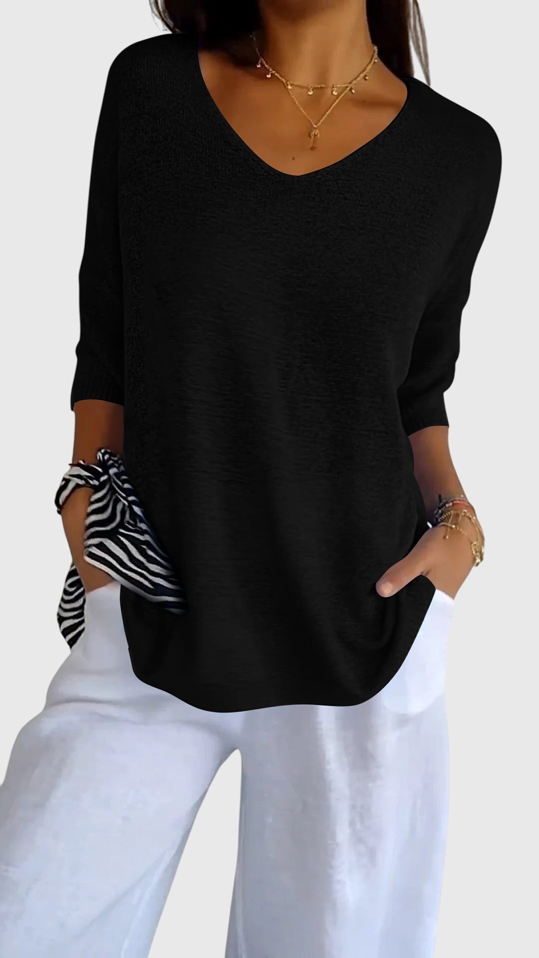 Lily™ | Elegant V-Neck Top