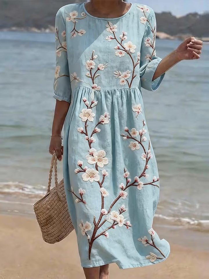 Maya | Casual Elbow-Sleeve Dress