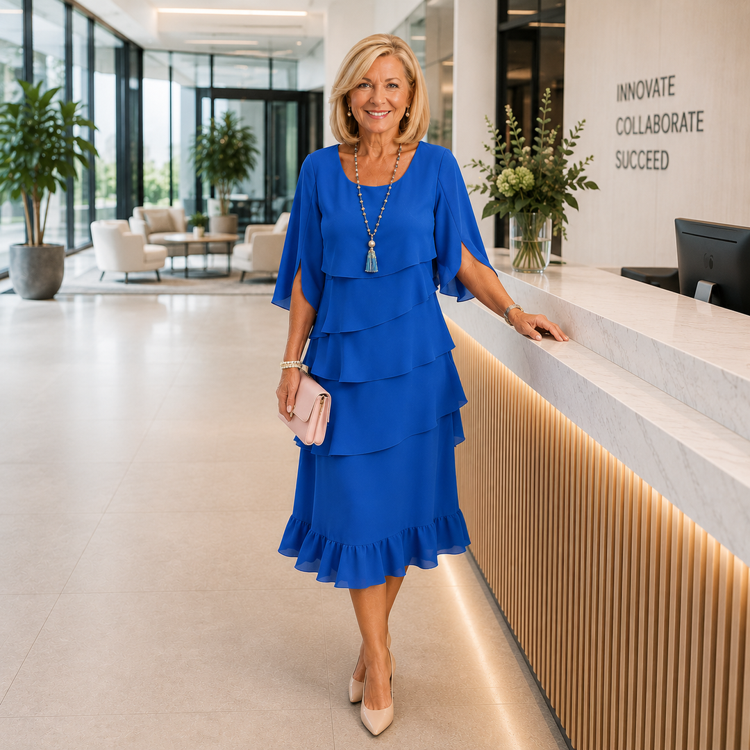 Brent | Layered Tier Midi Dress