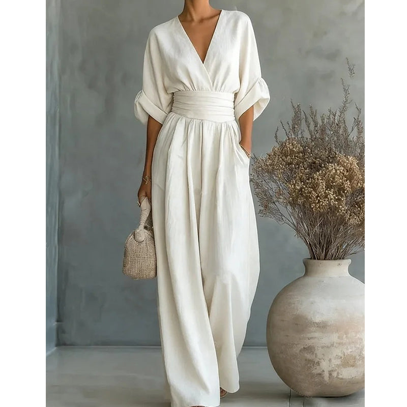 Madison | Sculptural Flowy Wide-Leg Jumpsuit