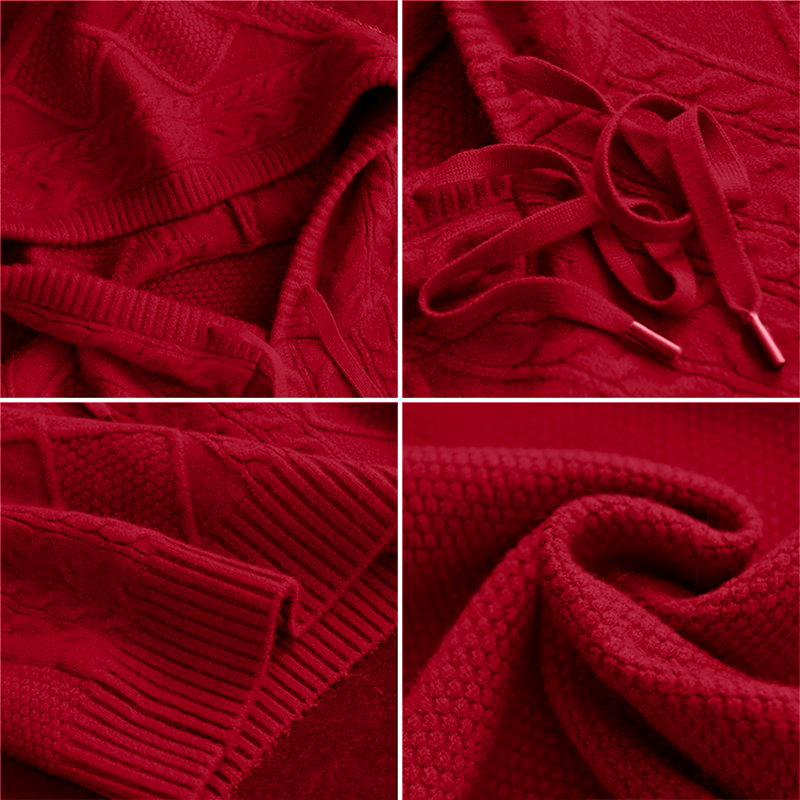 Emily | Cable Knit Hoodie Sweater
