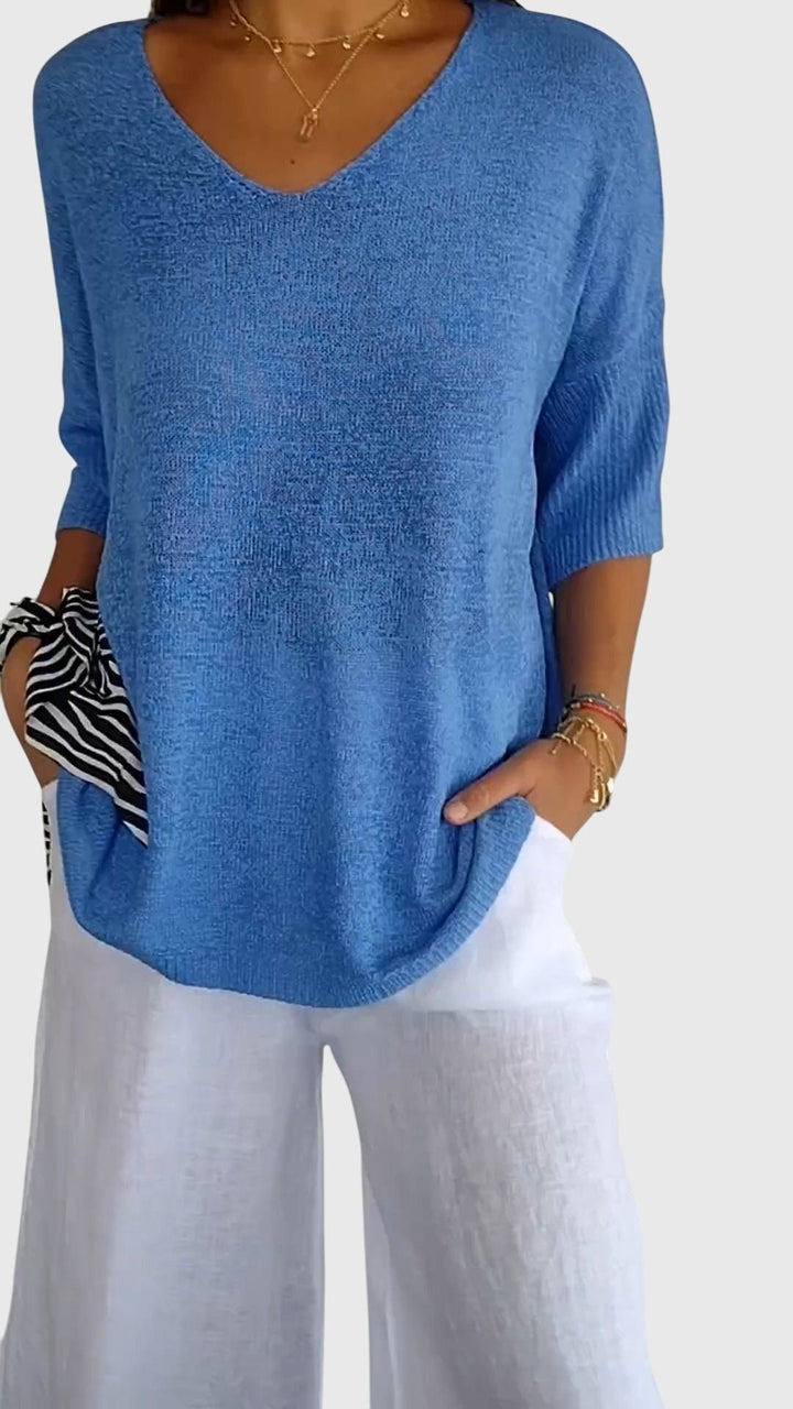Lily™ | Elegant V-Neck Top