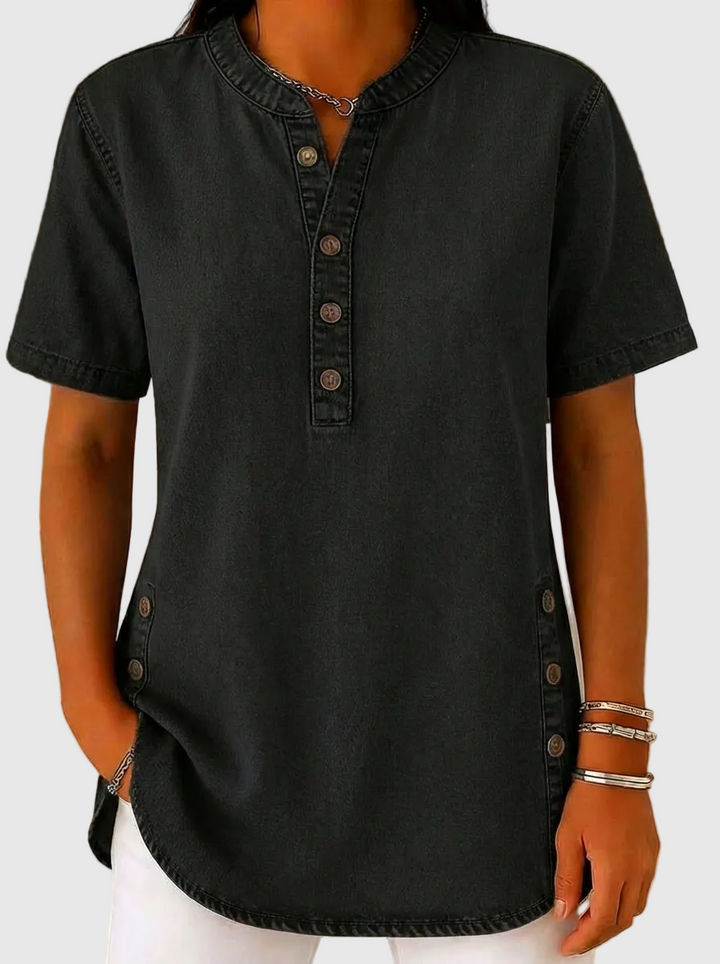 Aria | Denim Blouse with a Loose Fit