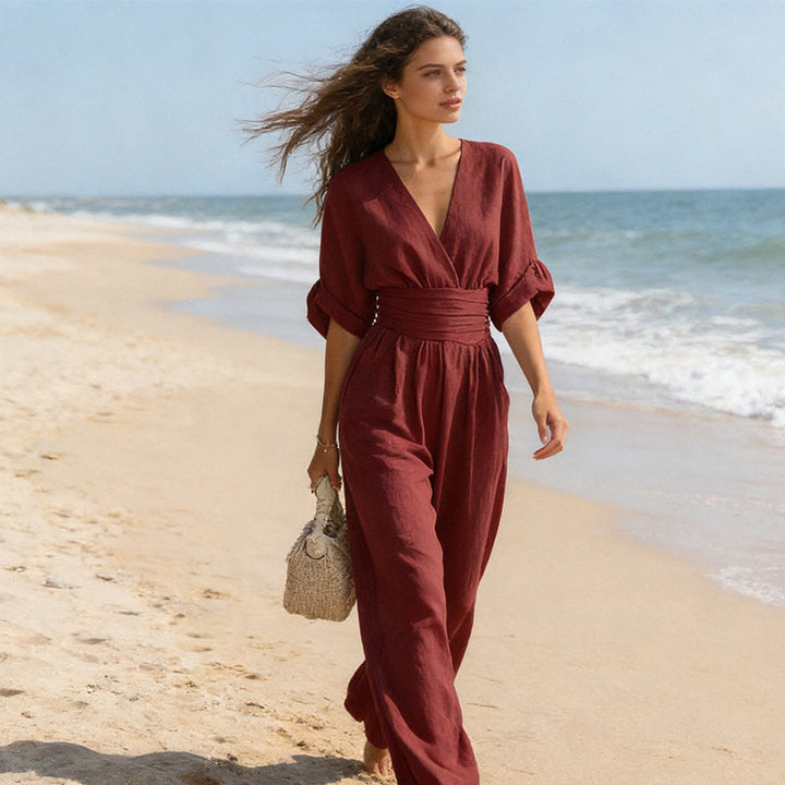 Madison | Sculptural Flowy Wide-Leg Jumpsuit