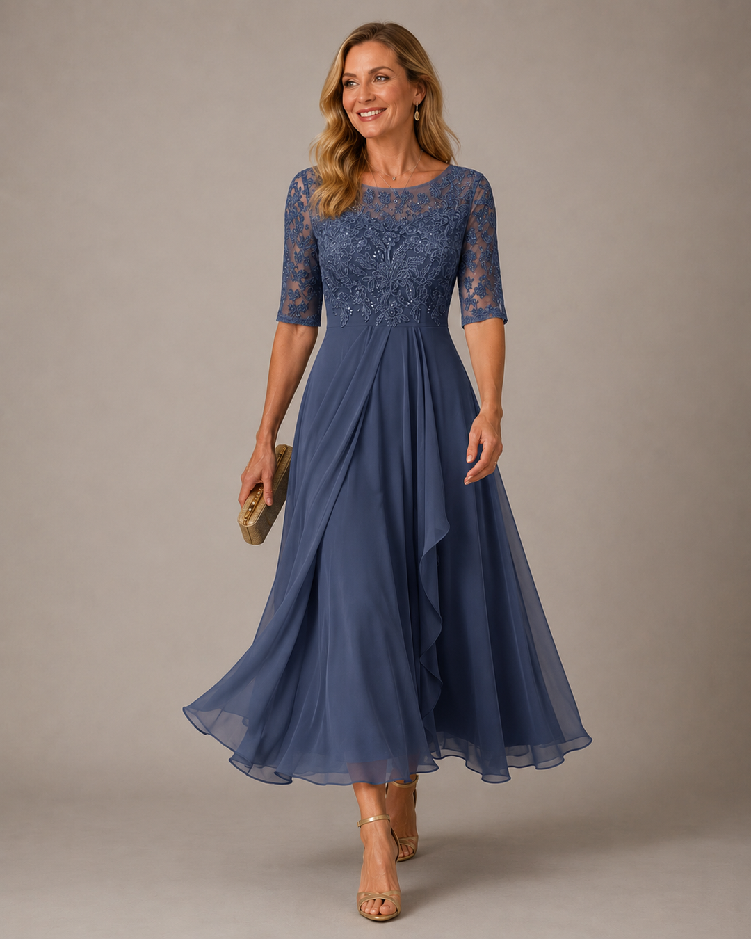Effie™ Lace Bodice Midi Dress