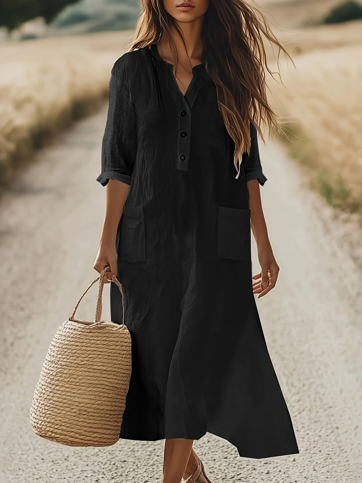 Angelina | 100% cotton-made Dress with Pockets