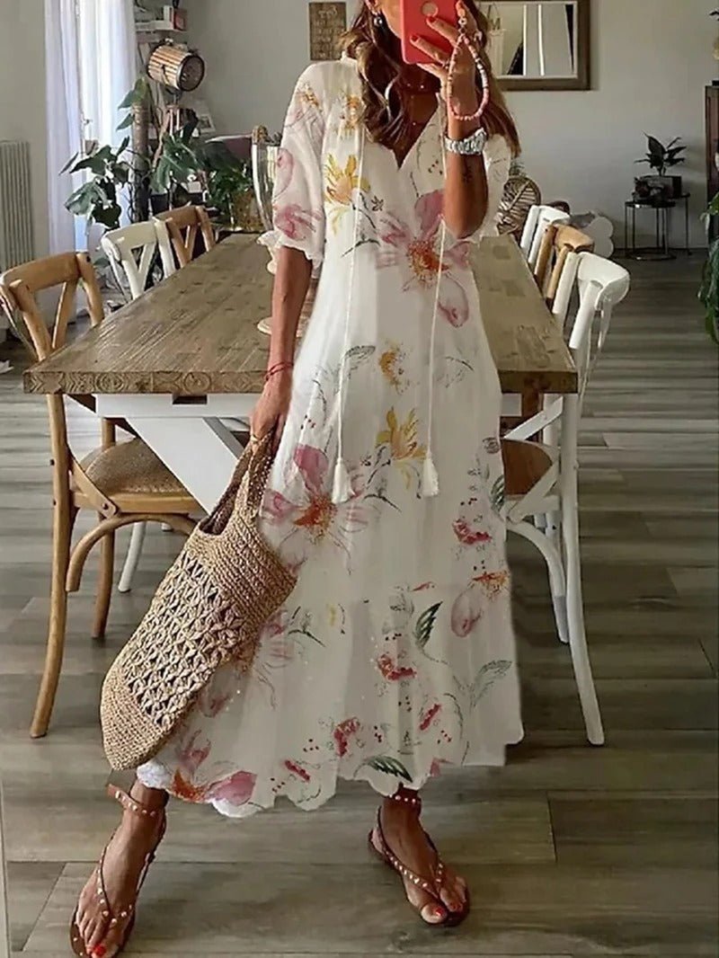 Lana - Figure-Flattering Boho Maxi Dress