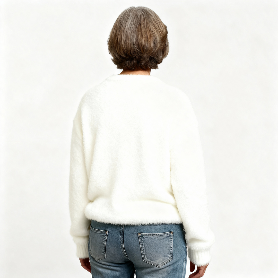 LOTTIE | CASUAL FLANNEL JUMPER WITH CHRISTMAS CAT PRINT FOR WOMEN