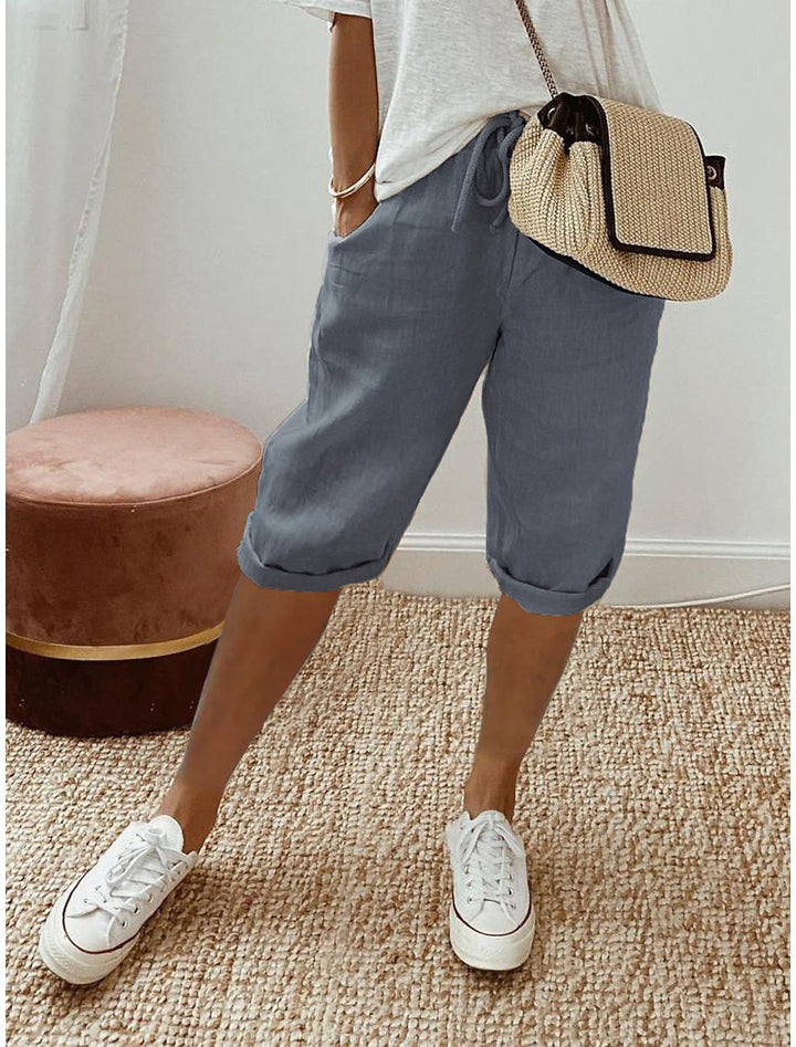 Sophie™ Comfort cotton-linen Capri Pants