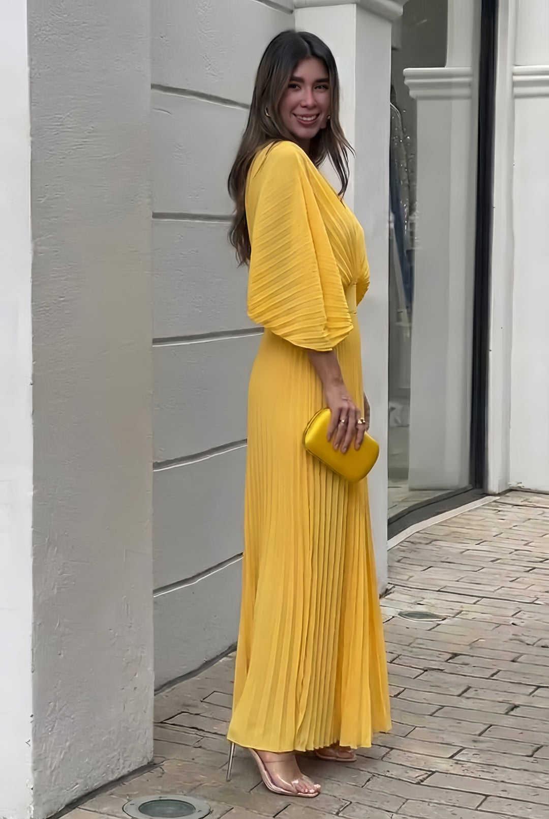 Stephanie™ Elegant Pleated Maxi Dress