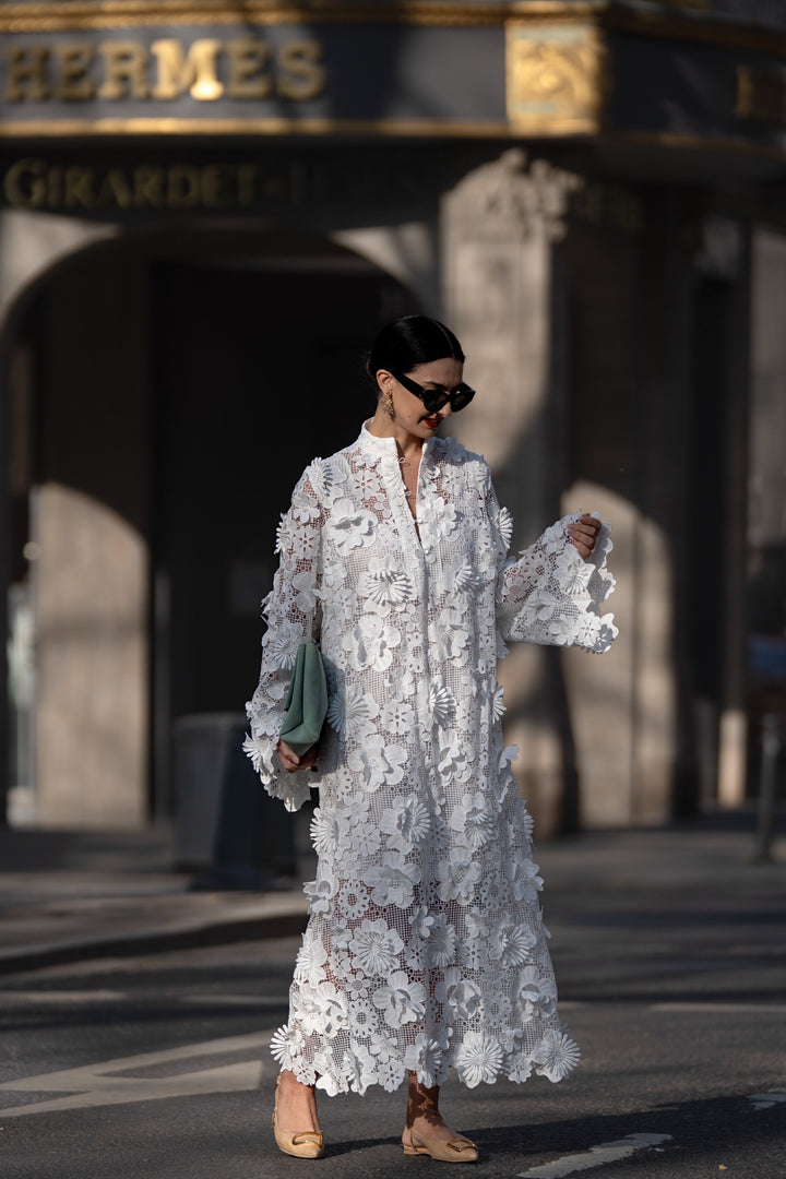Yelira | Elegant Lace White Dress