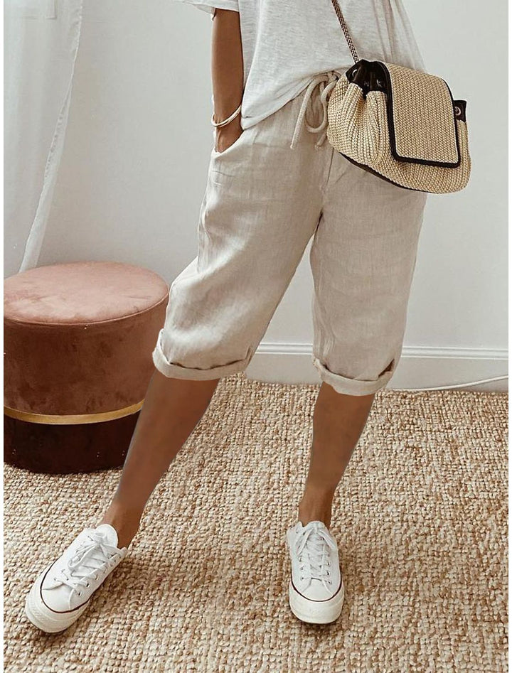 Sophie™ Comfort cotton-linen Capri Pants