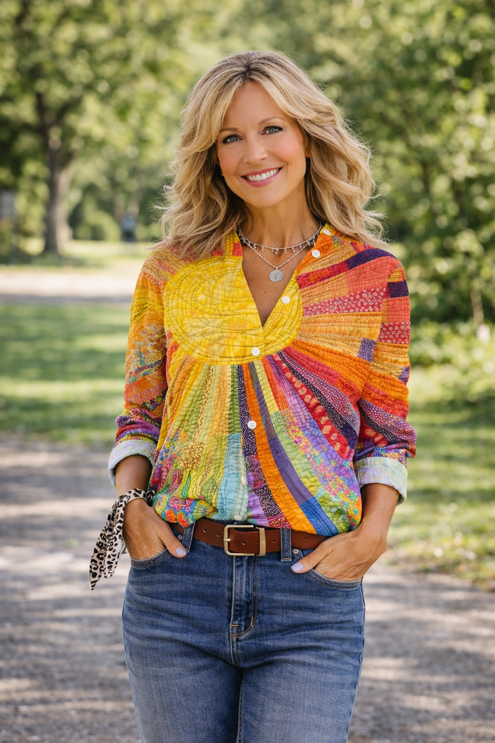 Charlene | Vibrant Artistic Blouse