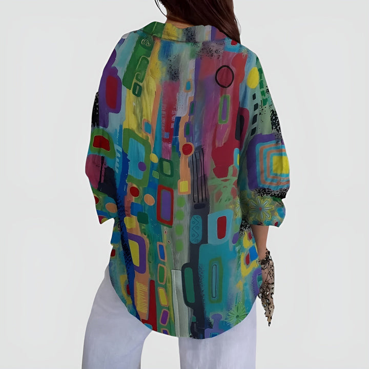 Ava™ blouse with geometric pattern