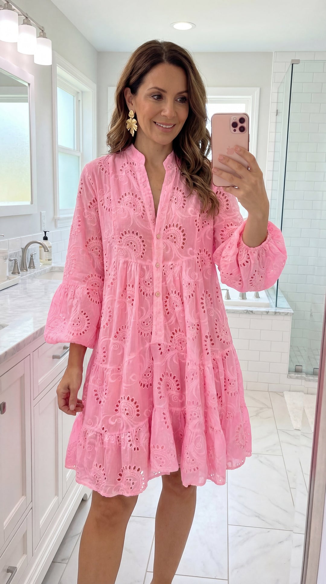 Sienna | V-Neck Summer Broderie Dress