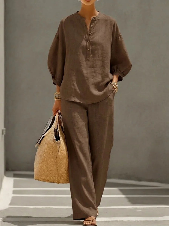 Camille | Relaxed Button-Up Two-Piece Set