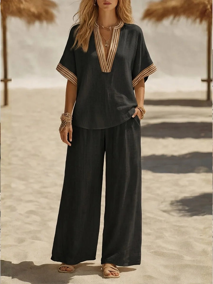 Maribel | Relaxed V-Neck Two-Piece Set