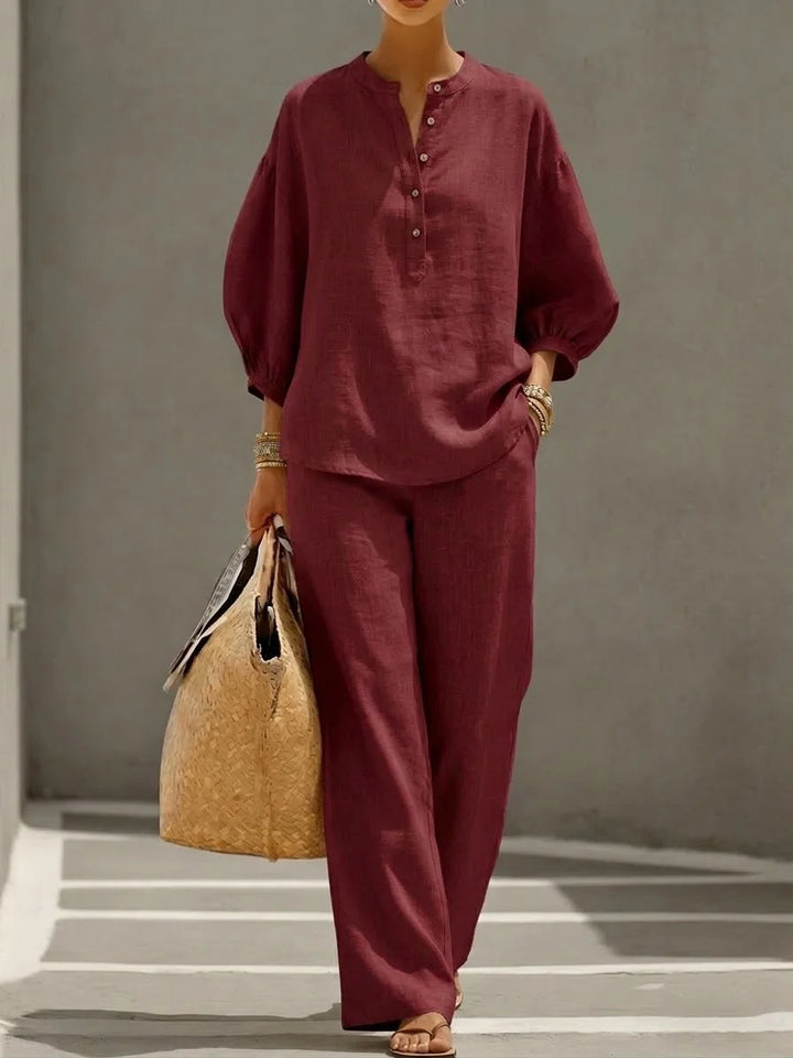 Camille | Relaxed Button-Up Two-Piece Set