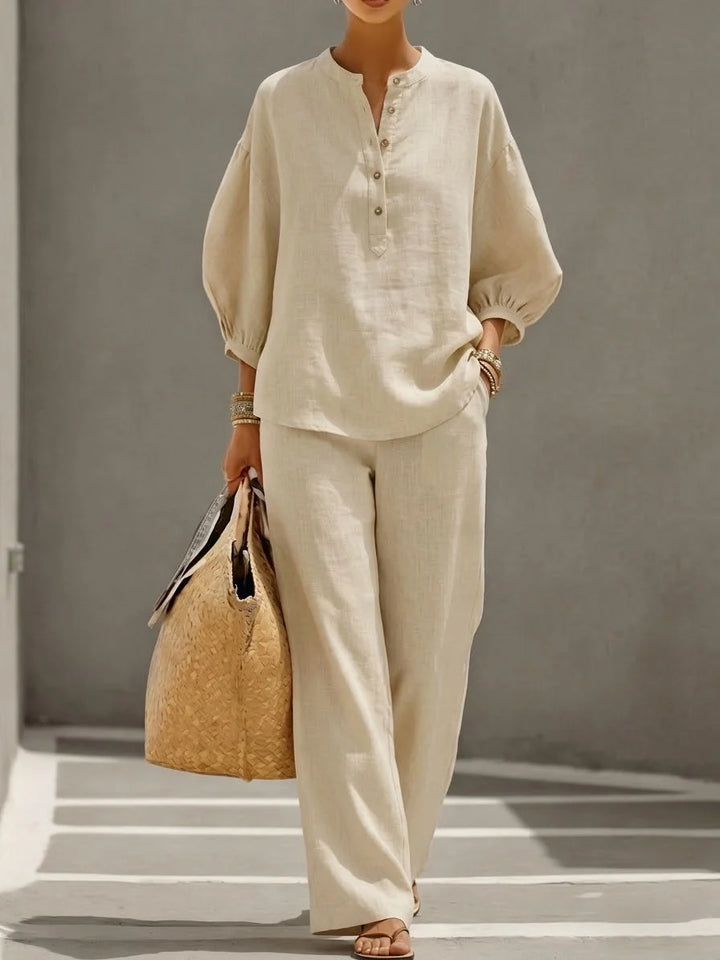 Camille | Relaxed Button-Up Two-Piece Set