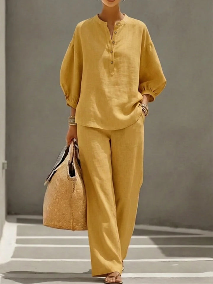 Camille | Relaxed Button-Up Two-Piece Set