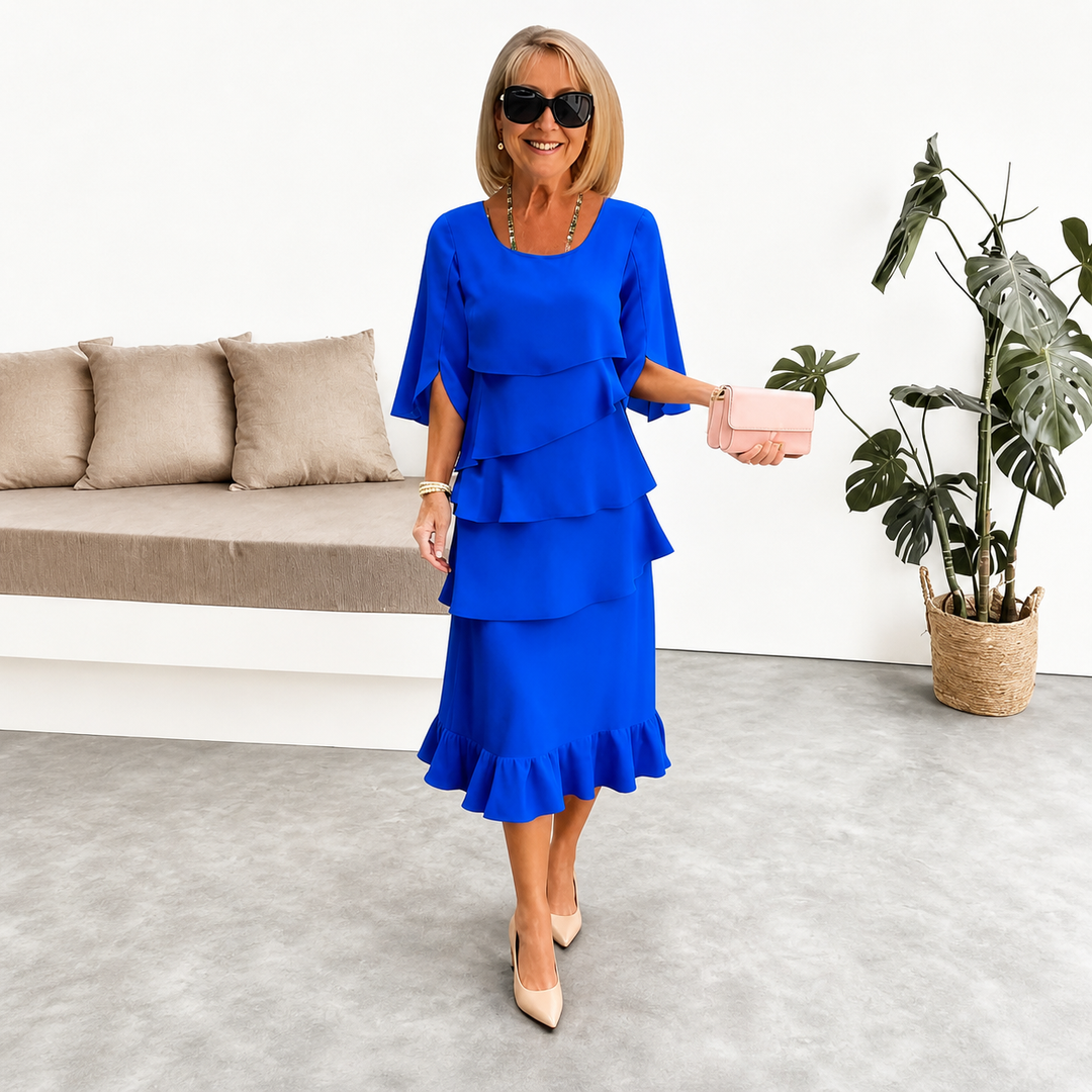 Brent | Layered Tier Midi Dress