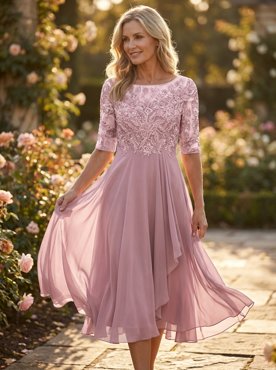 Zaria – The Flattering Lace Midi Dress