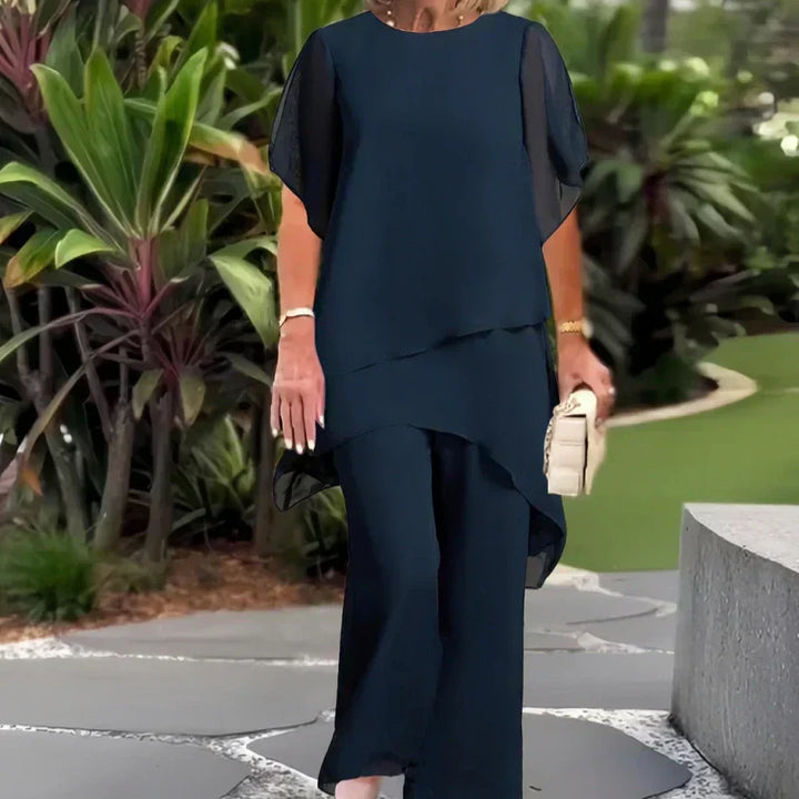 Elegant Top & Wide Leg Pants Set