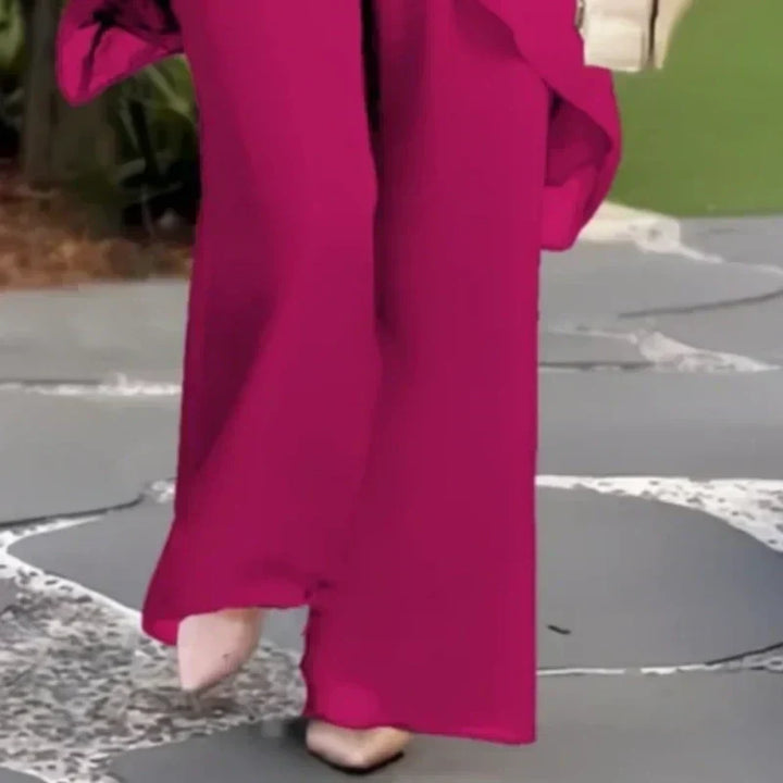 Elegant Top & Wide Leg Pants Set