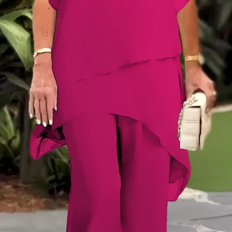 Elegant Top & Wide Leg Pants Set