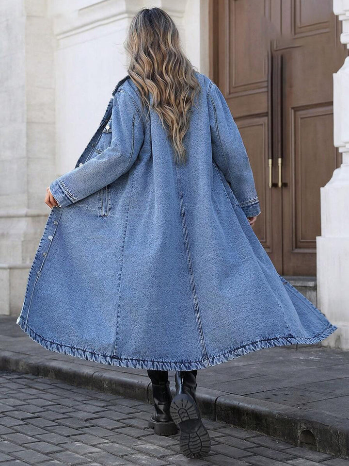 Maya | Stylish Long Denim Jacket