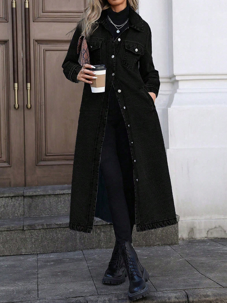 Maya | Stylish Long Denim Jacket