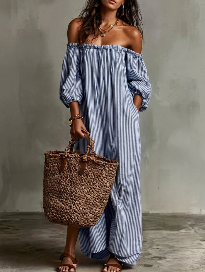 Elena | Flowy Off-the-Shoulder Maxi Dress
