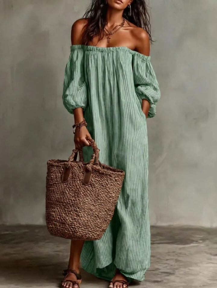 Elena | Flowy Off-the-Shoulder Maxi Dress