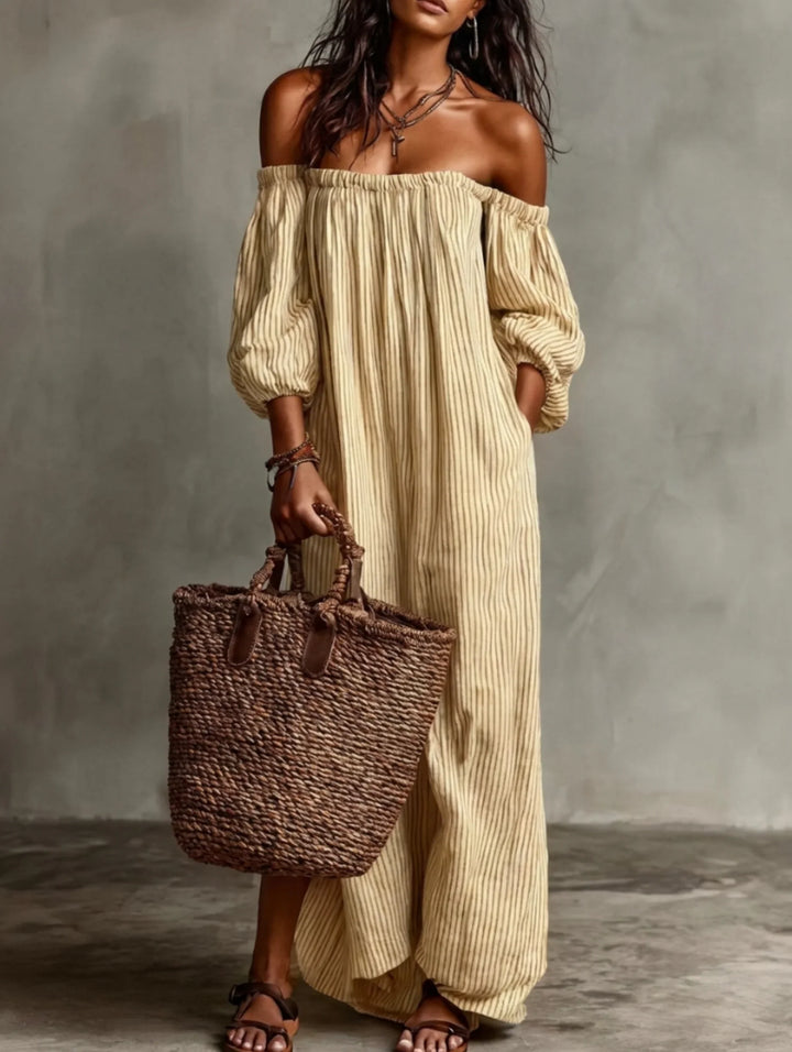 Elena | Flowy Off-the-Shoulder Maxi Dress