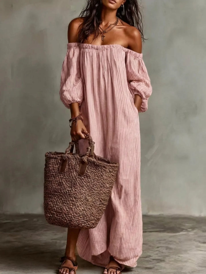 Elena | Flowy Off-the-Shoulder Maxi Dress