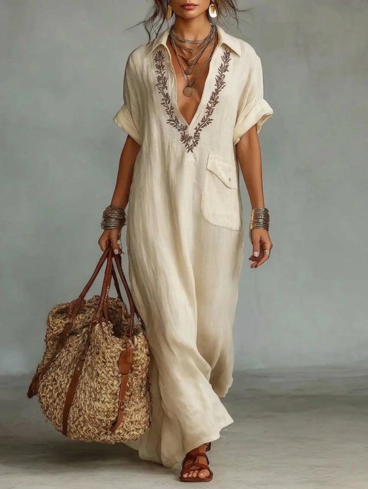 Marta | Vestido Maxi Bohemio con Estampado Floral