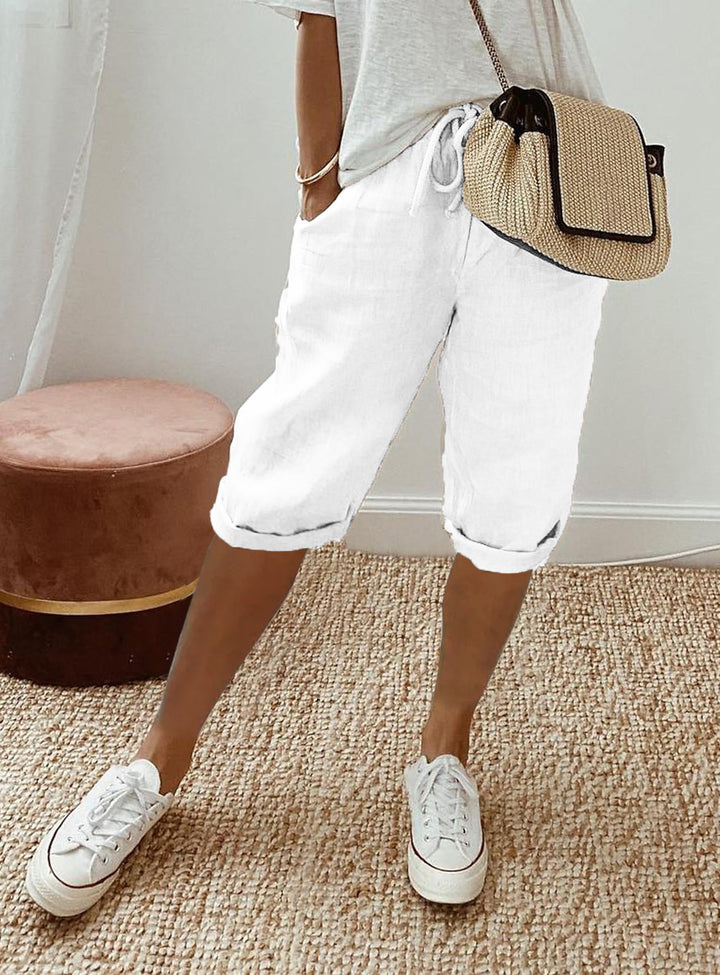 Sophie™ Comfort cotton-linen Capri Pants